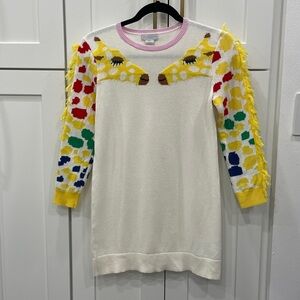 Stella McCartney Girls Giraffe Print Sweater Dress Girls Size 10 Years